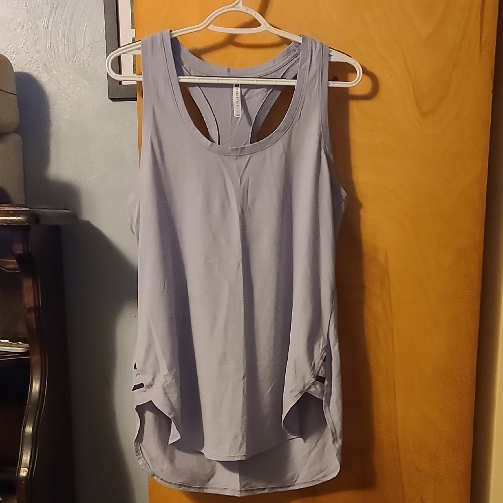 Fabletics Light Purple Asymmetrical Cut Out Tank Top